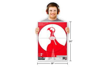 Image of Thompson Target Turkey &amp; Clay Paper Shotgun Patterning Targets 19x25, 20 Pack, Red, Extra Large, 7800-20
