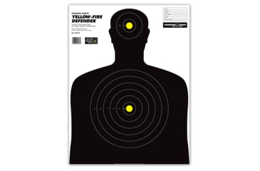 Target Yellow Note Thompson Target Yellow-Fire Life Size Silhouette Paper Shooting Targets ...
