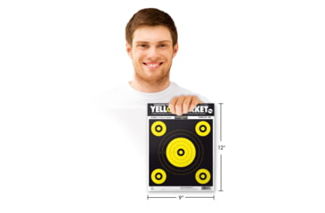 Image of Thompson Target Yellow Jacket 9x12 Paper Shooting Targets, 50 Pack, Yellow, Small, 9991-50