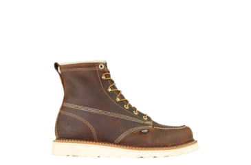 Image of Thorogood Mens American Heritage Wedges 6in Moc Toe Crazyhorse Leather, Brown, 7.5/D 814-4203-7.5-D