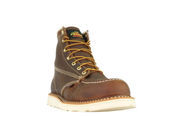 Image of Thorogood Mens American Heritage Wedges 6in Moc Toe Crazyhorse Leather, Brown, 7.5/D 814-4203-7.5-D