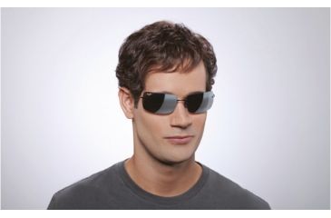 Image of Maui Jim Thousand Peaks Sunglasses w/ Blue Frame and Neutral Grey Lenses - 517-03, On Model