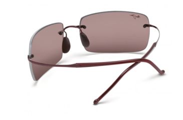 Image of Maui Jim Thousand Peaks Sunglasses w/ Burgundy Frame and Maui Rose Lenses - R517-07, Back View