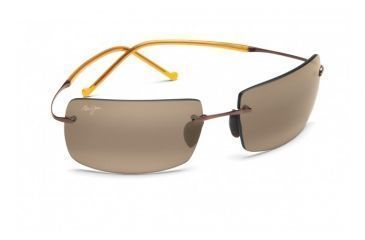 Image of Maui Jim Thousand Peaks Sunglasses w/ Amber Frame and HCL Bronze Lenses - H517-21, Quarter View