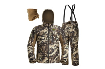Image of Tidewe Altus Silent Hunting Suit for Men Insulated Camouflage Jacket &amp; Pants Set for Whitetail Hunting Deer Hunting Apparel with Hoodie, HC009-NG2XL-TE