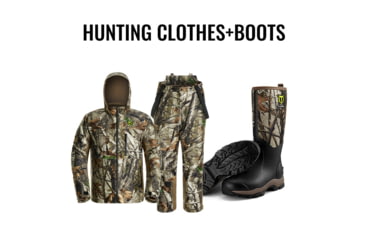 Image of Tidewe Altus Ultra Silent Water Resistant Hunting Suit and 6mm Neoprene Boots Bundle, HC002-NGM-TE-BT004-NG08