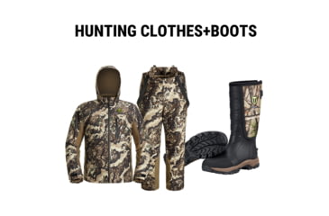 Image of Tidewe Altus Ultra Silent Water Resistant Hunting Suit and Neoprene Rain Boots Bundle, HC002-NGM-TE-BT020-RG07-V2-TE