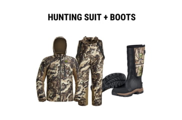 Image of Tidewe Altus Ultra Silent Water Resistant Hunting Suit and Neoprene Rain Boots Bundle, HC002-NGS-TE-BT020-RG12-V2-TE