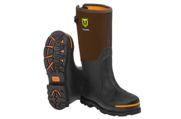 Image of Tidewe Rubber Work Boots for Men with Steel Toe &amp; Shank, Waterproof Hunting Boots, Warm 6mm Neoprene Hunting Mud Boot Size 5-14, BT013-BN-07