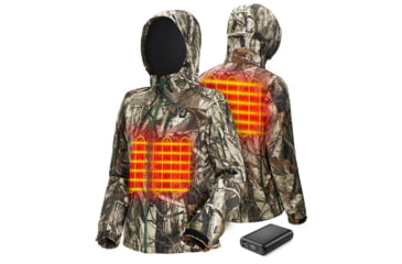 Image of Tidewe TideWe Heated Jacket for Women with Battery Pack and Detachable Hood Coat, JTC002-RDL-TE