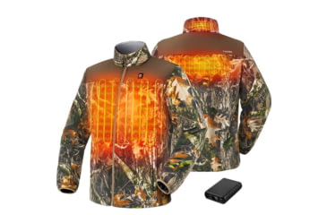 Image of Tidewe TIDEWE Mens Heated Jacket Fleece with Battery Pack, Rechargeable Coat for Hunting Black, Camo, Size S-XXXL, HJ004-BKXXXL-TE