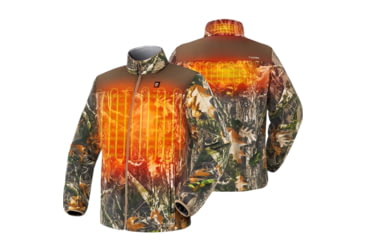 Image of Tidewe Mens &amp; Womens Heated Jacket Heated Fleece Jacket with Battery Pack &amp; Camo Coats for Hunting, Fishing, Snowing Black Heated Clothing &amp; Rechargeable Apparel, HJ005-BK2XL-TE