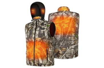 Image of Tidewe TIDEWE Mens Heated Vest with Retractable Heated Hood and Battery Pack for Hunting/Hiking Black &amp; Next Camo G2, S-XXXL, HV003-BKS-TE