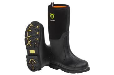 Image of Tidewe TIDEWE Rubber Work Boots for Men with Steel Shank, Waterproof Hunting Boots, Warm 6mm Neoprene Hunting Mud Boot Size 5-14, BT012-BK-05