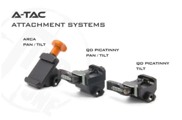 Image of Tier One Atac Bipod - Carbon QD Picatinny Tilt Only 9in, Grey, T1ATACC-LTPIC