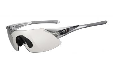 Image of Tifosi Optics Asian Podium XC Sunglasses - Silver/Gun Frame Asian Fit w/Light Night Fototec Lens 1150306531