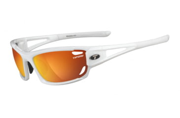 Image of Tifosi Optics Dolomite 2.0 w/ EC, GT, Smoke/Red Glare Guard Lenses, Pearl White Frame 1020201116