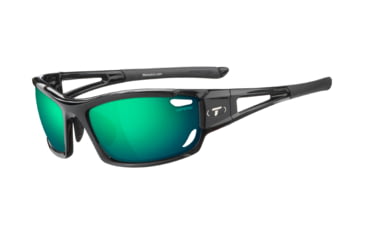 Image of Tifosi Optics Dolomite 2.0 Sunglasses - Gloss Black Frame w/Clarion Green,AC Red and Clear Lens 1020100228