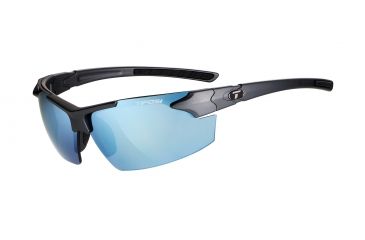 Image of Tifosi Optics Jet FC Sunglasses - Matte Gunmetal Frame w/Smoke Bright Blue Lens 1140400381