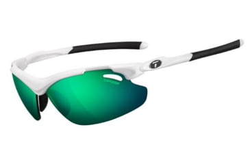 Image of Tifosi Optics Tyrant 2.0 Sunglasses - Matte White Frame w/Clarion Green,Golf/Tennis and Extreme Contrast Lens 1120201240