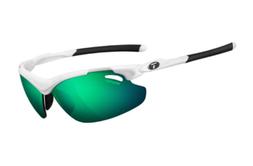 Image of Tifosi Optics Tyrant 2.0 Sunglasses - Matte White Frame w/Clarion Green,AC Red and Clear Lens 1120101228