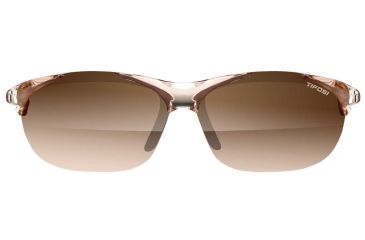Image of Tifosi Wisp Sunglasses - Crystal Brown Frame, Brown Gradient/AC Red/Clear Lenses 0040104702