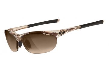 Image of Tifosi Wisp Sunglasses - Crystal Brown Frame, Brown Gradient/AC Red/Clear Lenses 0040104702
