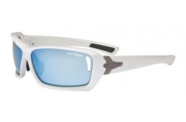 Image of Tifosi Mast Sunglasses - Pearl White Frame, Smoke Bright Blue/AC Red/Clear Lenses 0020101104