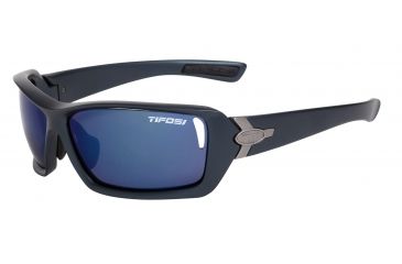 Image of Tifosi Mast Sunglasses - Steel Blue Frame, Smoke Blue/AC Red/Clear Lenses 0020102404