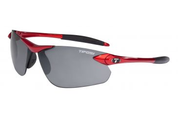 Image of Tifosi Optics Seek FC Sunglasses, Metallic Red Frame, Smoke Lenses, 0190402770