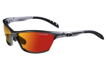 Image of Tifosi Ventoux Sunglasses - Gloss Gunmetal Frame, Smoke Red/AC Red/Clear Lenses 0120100303