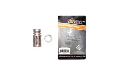 Image of Tiger Rock A2 Muzzle Brake, 1/2x28, 5 Ports, Packaged, Silver, Small, MBR05-S#