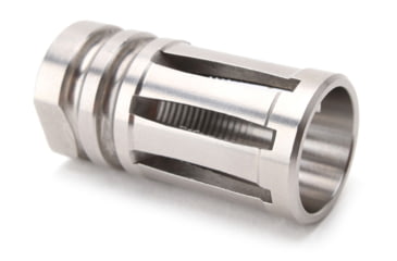 Image of Tiger Rock Muzzle Brake, 5/8x24 Pitch, AR-10/LR-308, Stainless Steel, 5 Ports, Silver, Small, MBR05-308-S
