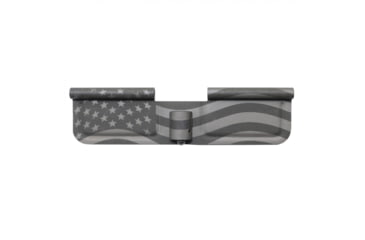 Image of Tiger Rock AR-10/LR-308 Dust Cover w/ Flag Engraving, Black, Small, DC308-USA