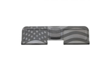 Image of Tiger Rock AR-10/LR-308 Dust Cover w/ Flag Engraving, Black, Small, DC308-USA