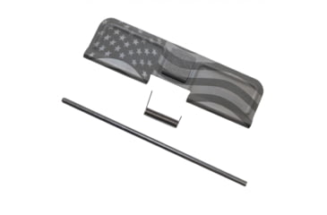 Image of Tiger Rock AR-10/LR-308 Dust Cover w/ Flag Engraving, Black, Small, DC308-USA