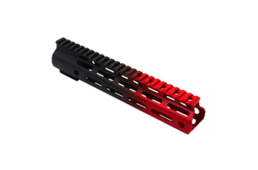 Image of Tiger Rock AR-15 Angle Cut Clamp On M-Lok 10in Handguard, Black Base, Cerakote, Gradient, Red, Medium, FMLUS-10D-RED-GRADIENT