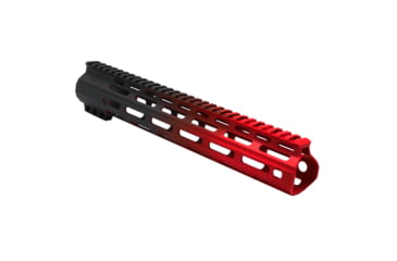 Image of Tiger Rock AR-15 Angle Cut Clamp On M-Lok 12in Handguard, Black Base, Cerakote, Gradient, Red, Medium, FMLUS-12D-RED-GRADIENT