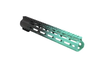 Image of Tiger Rock AR-15 Angle Cut Clamp On M-Lok 12in Handguard, Black Base, Cerakote, Gradient, Robins Egg, Medium, FMLUS-12D-RGB-GRADIENT