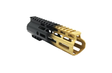 Image of Tiger Rock AR-15 Angle Cut Clamp On M-Lok 7in Handguard, Black Base, Cerakote, Gradient, Gold, Medium, FMLUS-7D-GLD-GRADIENT