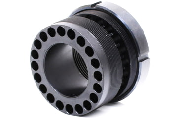 Image of Tiger Rock AR-15 Barrel Nut w/Steel Jame Nut Ring for Free Float Quad Rail Handguard, Black, Small, FBN