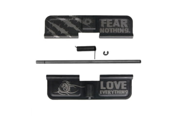 Image of Tiger Rock AR-15 Dust Cover w/ Fear Nothing and Love Everything Engraving, Black, Small, EDC-FNLE-BLK