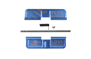 Image of Tiger Rock AR-15 Dust Cover w/ Fear Nothing and Love Everything Engraving, Blue, Small, EDC-FNLE-BL