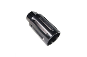 Image of Tiger Rock AR-15 Flash Can Muzzle Brake, Aluminum, Black, Small, MB15-DVRT-V2-BLK