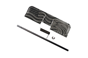 Image of Tiger Rock AR-15 Patriotic Dust Cover w/ .223/5.56 Engraving, Black, Small, EDC-P223-BLK