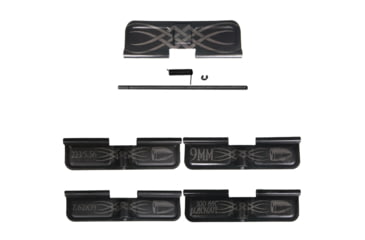 Image of Tiger Rock AR-15 Tribal Dust Cover W/ Option Caliber Engraving, Black, Small, EDC-TRI-BLK