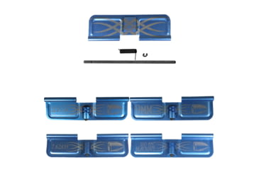 Image of Tiger Rock AR-15 Tribal Dust Cover W/ Option Caliber Engraving, 7.62x39mm, Blue, Small, EDC-TRI-BL-762