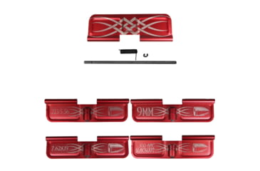 Image of Tiger Rock AR-15 Tribal Dust Cover W/ Option Caliber Engraving, Red, Small, EDC-TRI-R