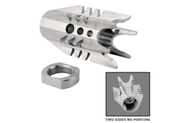 Image of Tiger Rock Booster Flash Hider, AR-10/LR-308, 5/8x24 Thread Pictch, Silver, Small, MBK43S#