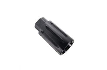 Image of Tiger Rock Flash Can Muzzle Brake, AR-10, Aluminum, Black, Small, MB10-DVRT-V2-BLK